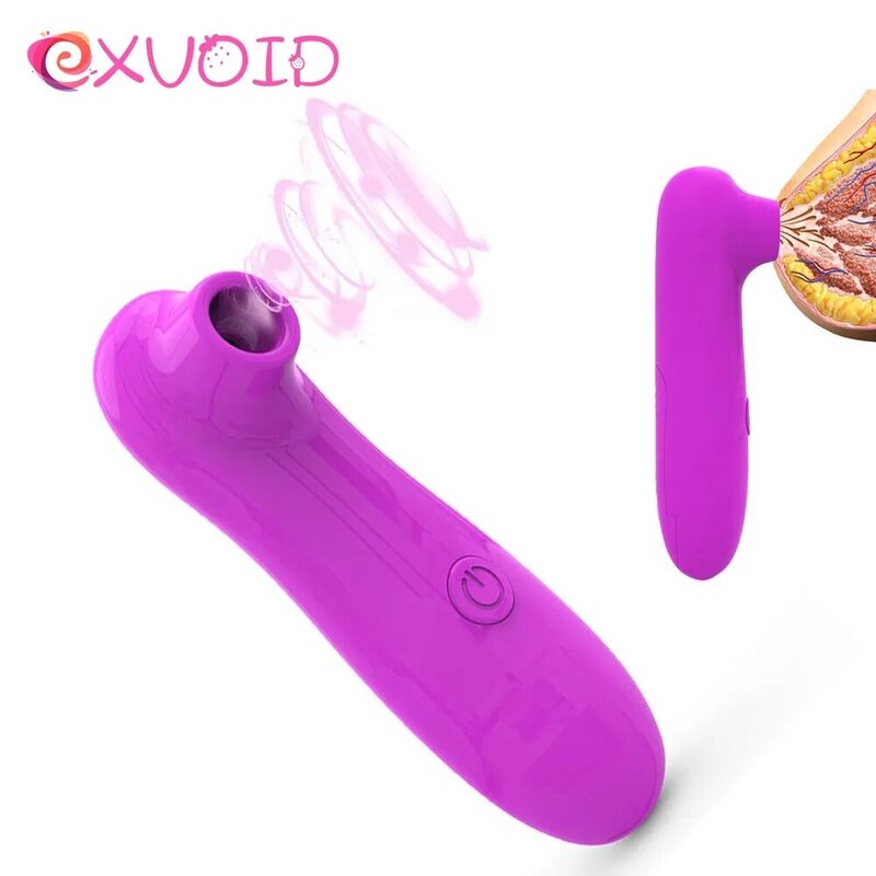 EXVOID-젖꼭지 빠는 구강 성교 장난감, 여성 클리토리스를 위한 빨판 진동기, 유방 마사지기, 여성을 위한 혀 진동기