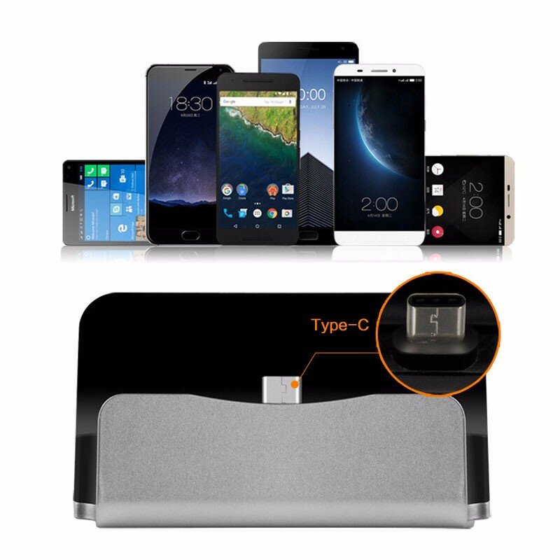 Usb C Dock Station Type C Charging Stand for Huawei P20 P30 Pro Samsung Galaxy S8 S9 S10 Plus Xiaomi Phone Docking Usbc Charger