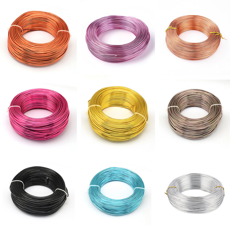 500g 0.8/1/1/2/1/3/2/2/5/3//4mm filo di alluminio perline pieghevoli forniture di filo per creazione di gioielli braccialetti collana fai da te artigianato