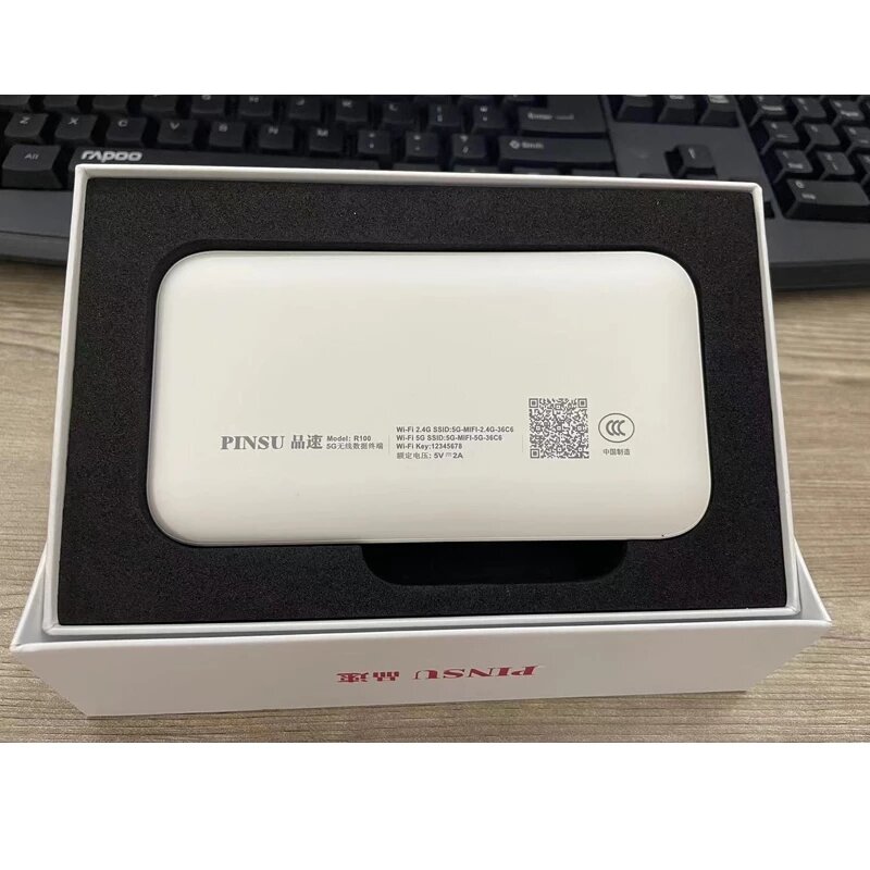 5G Pocket  WiFi NEW Original PINSU R100 5G WiFi 6 Router NSA+SA Mesh WiFi  Support SIM card  With 3600 mAh battery