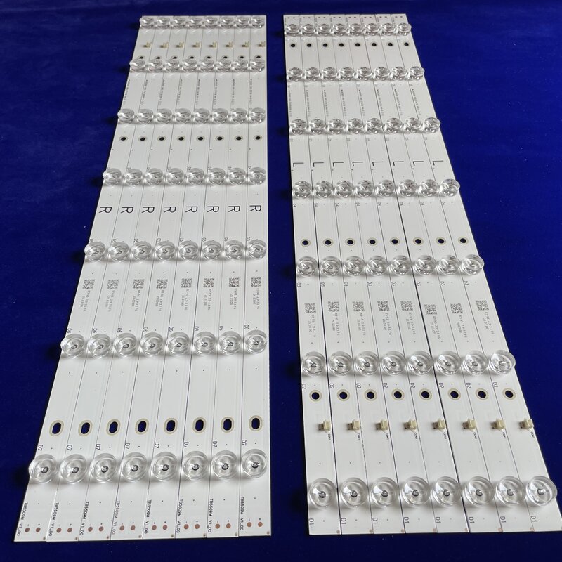 8 pièces (4R + 4L) tableau de rétroéclairage LED 55 pouces TV cape TV01 + cape TV02 / TB5509M V0 + TB5509M V1 LCcape EQY (SJ) (A5) TX-55AX630 compatibles