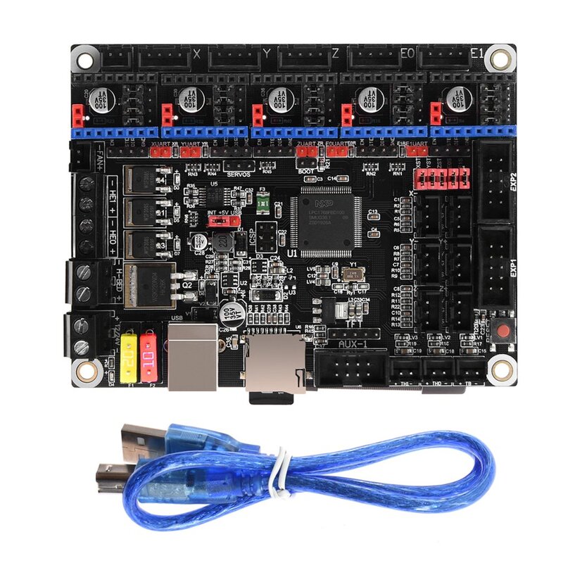 Skr V1.3 Besturingskaart 32 Bit Arm Cpu 32Bit Moederbord Smoothieboard Voor 3D Printer Accessoires Reprap