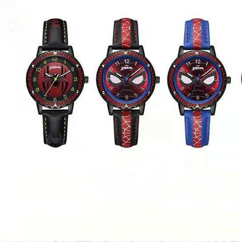 Dzieci bajkowy zegarek chłopiec uczeń szkoły podstawowej zegar Spiderman zegarek kwarcowy podświetlane wskazówki zegarek chłopięcy