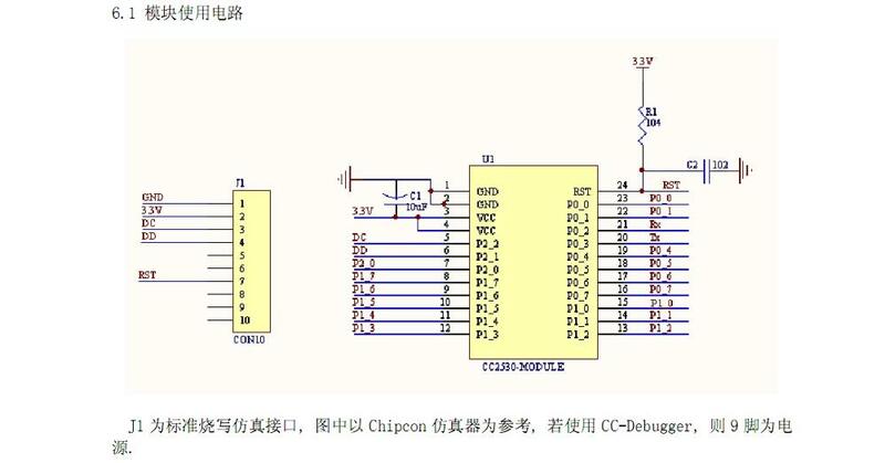 CC2530 모듈 zigbee 2.4g 무선, PCB 안테나 포함