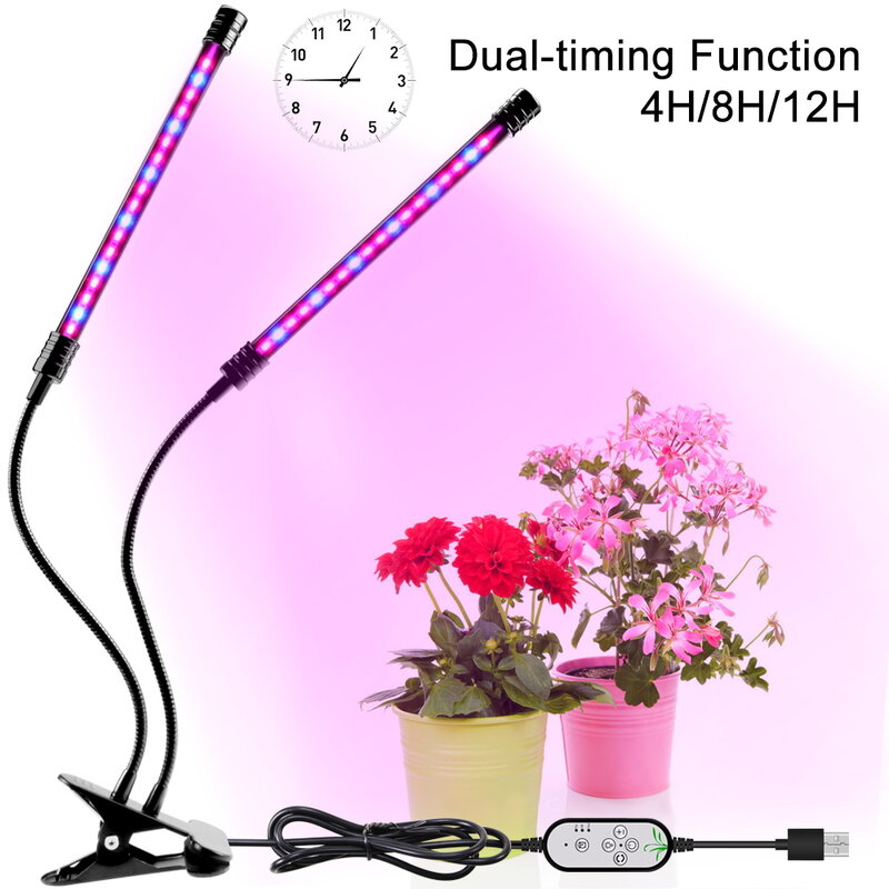 Ampoule LED à Intensité Variable pour la Croissance des Plantes, Lampe Hydroponique pour Serre, Graines de Fleurs