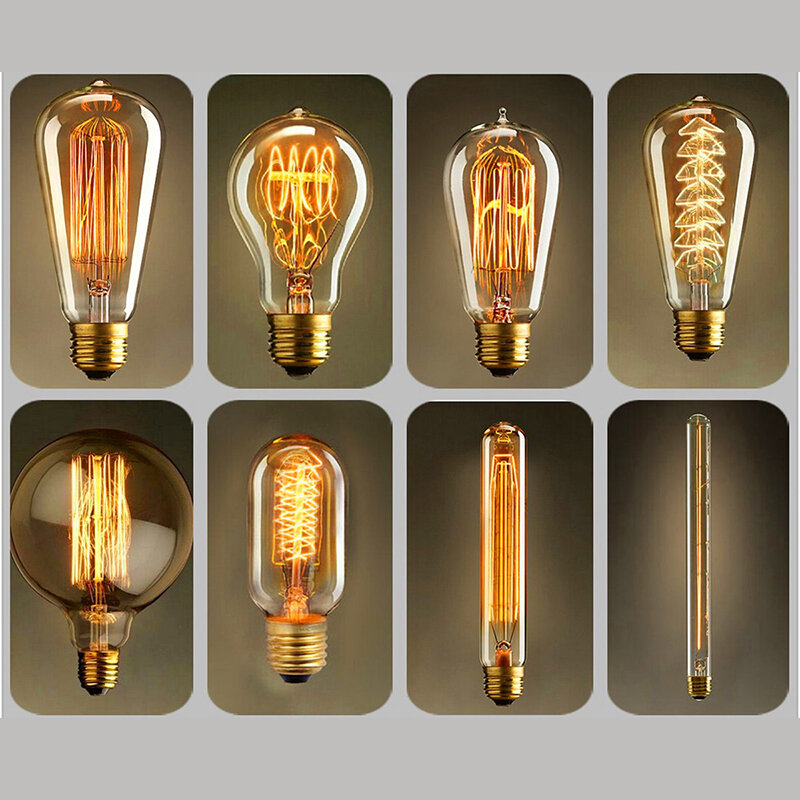 Dimbare Retro Edison Gloeilamp E27 40W 110V 220V Ampul Retro Lamp Gloeilamp Gloeidraad Vintage Decoratieve Licht lamp