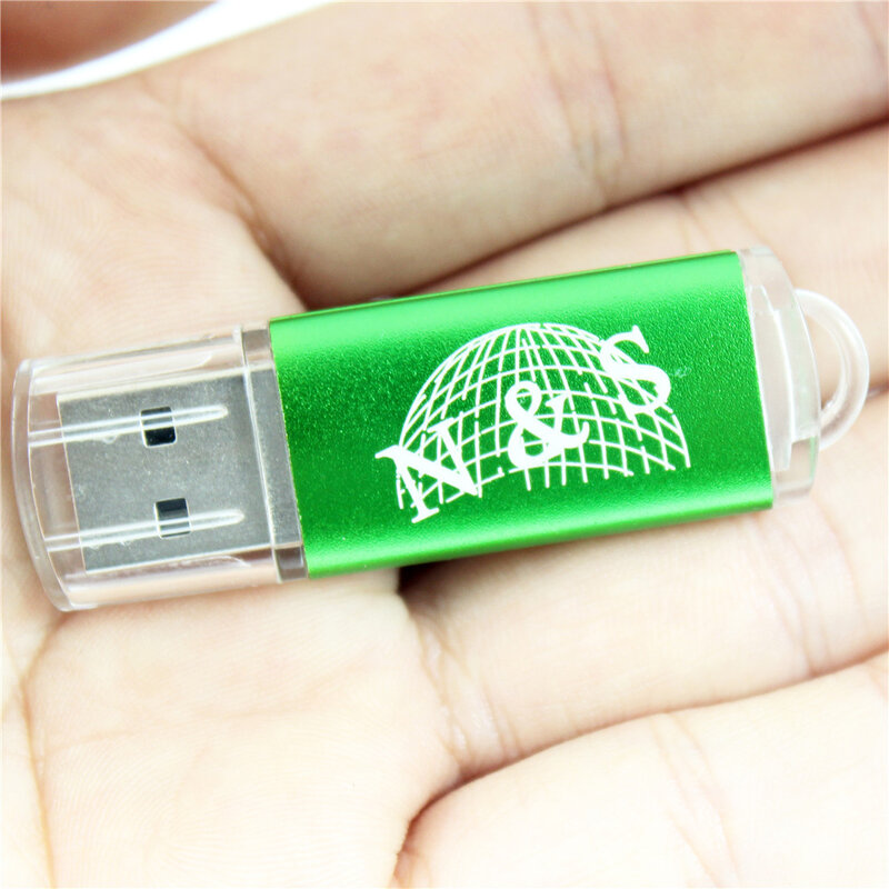 Clé USB 2.0 avec LOGO lumineux, support à mémoire de 16GB 32GB 64GB, lecteur Flash haute vitesse pour ordinateur portable Macbook, 1 pièce gratuite