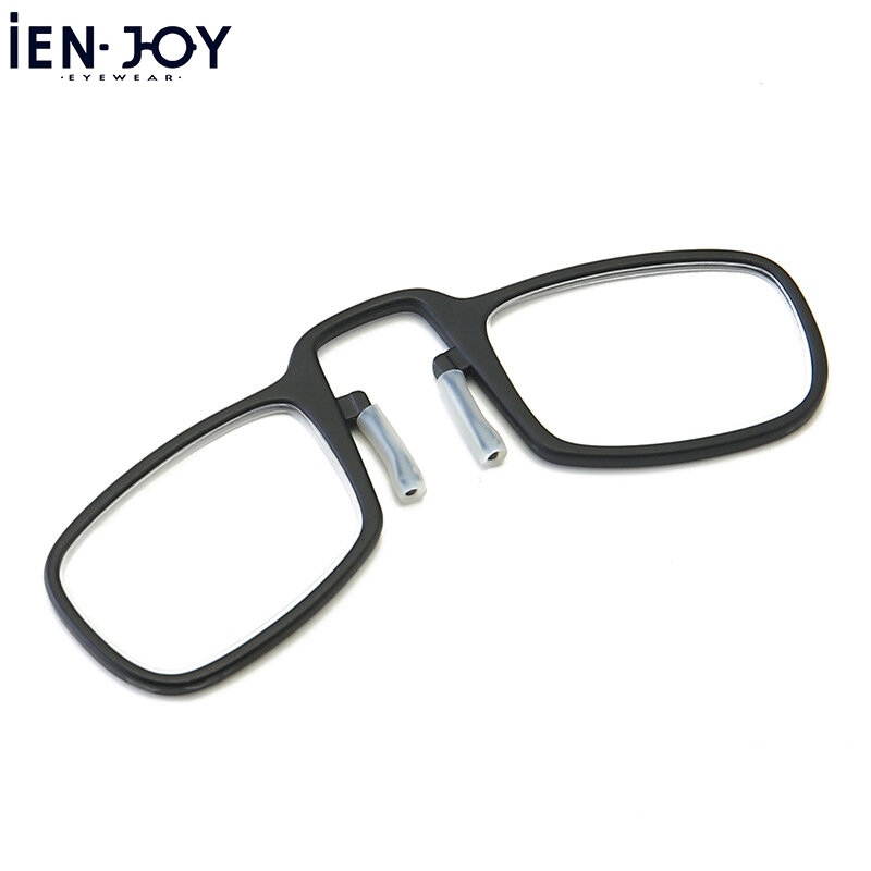 IENJOY Mini Portable Wallet Reading Glasses Men Women Light Anti Slip Nose Clip Presbyopia Eyeglasses With Case Pince Nez Optics