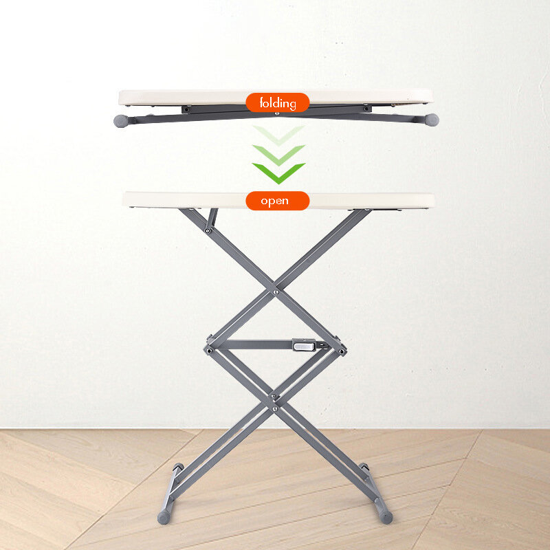 Portátil Standing Desk Stand up Desk Riser, 40cm-70cm Altura Ajustável Home Office Mesa Dobrável para Laptop Ao Ar Livre