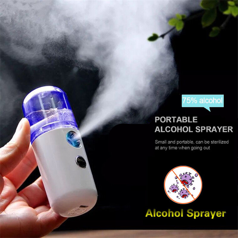 30ml Mini Elektrische Automatische Alkohol Sprayer USB Rechargeble Tragbare Alkohol Dispenser für Hand Desinfektion