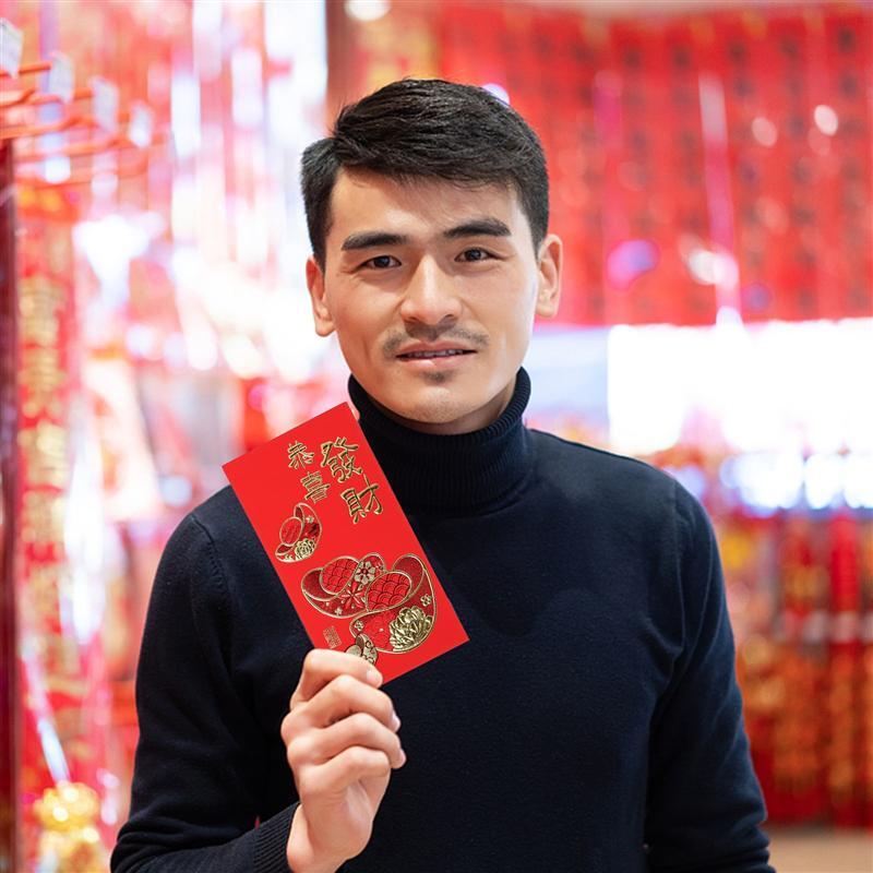 Pochettes rouges pour nouvel an chinois, 36 pièces, enveloppes rouges pour nouvel an chinois, sac rouge pour Festival de printemps, mariage, anniversaire