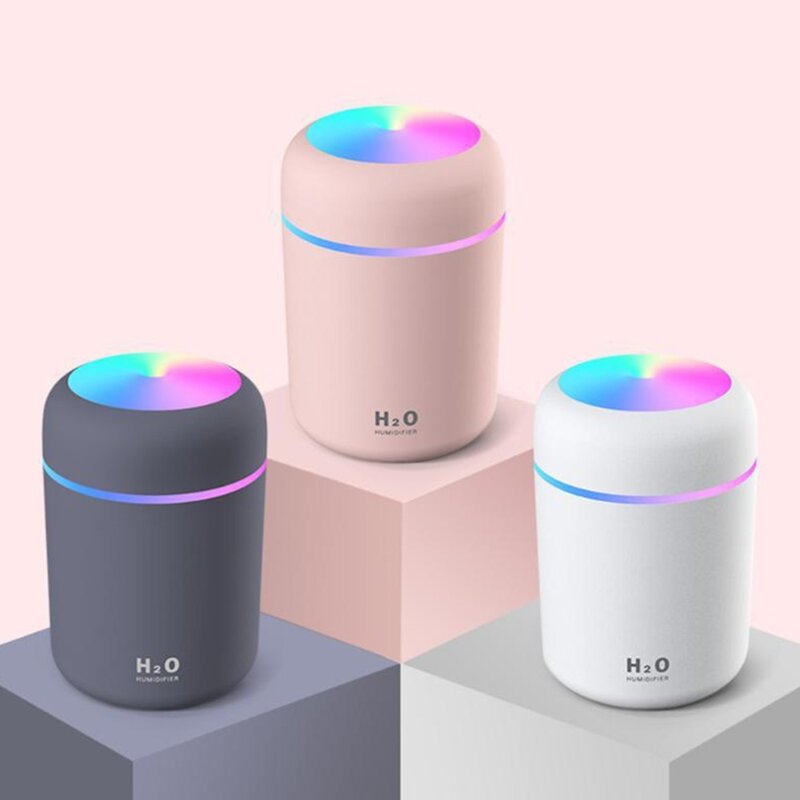 300ml przenośny domowy elektryczny nawilżacz powietrza dyfuzor olejów zapachowych USB rozpylacz mgiełki do twarzy ultradźwiękowy Fogger LED kolorowy Humidificador