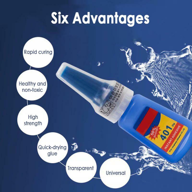 401 Super Glue Multi-Purpose For DIY Craft PVC Glue Household Goods Instant Adhesive Bottle For Home Accessories Office Supplies