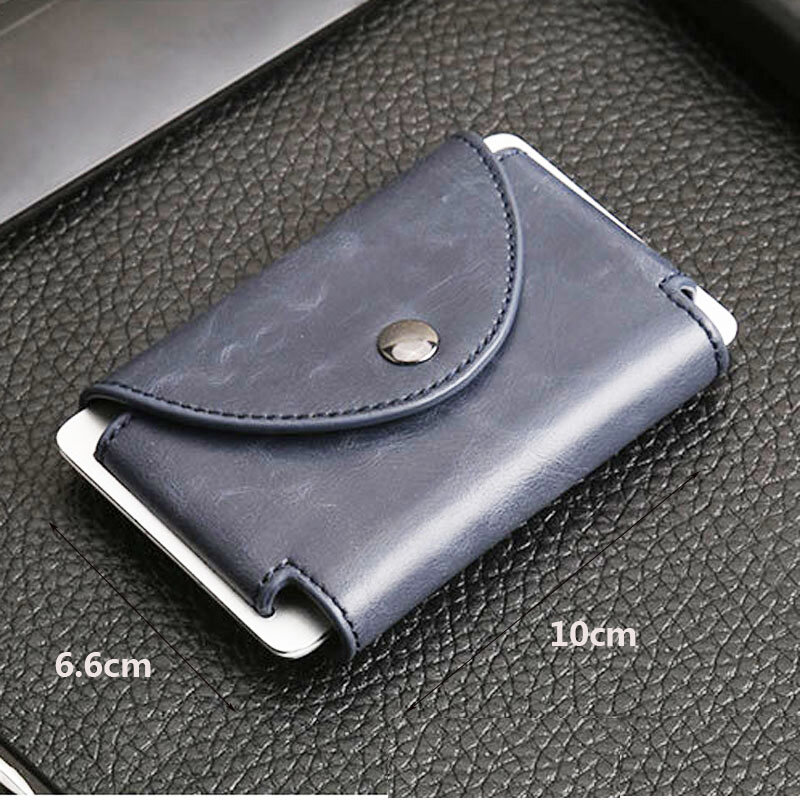 2020 Fashion Brand Hasp Organizer etui na karty kredytowe PU Leather ID Business etui na karty kieszonkowe minimalistyczny portmonetka na karty