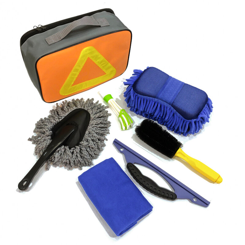 Myjnia samochodowa narzędzia środki czystości 7 sztuk zestaw skrobak ręcznik środki czystości myjnia samochodowa narzędzia do czyszczenia M8617