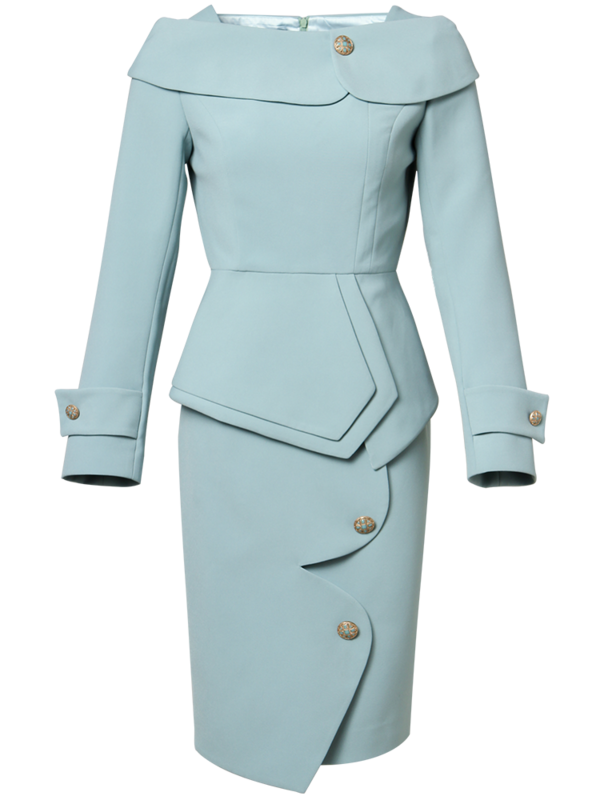 Tailor Shop Custom Made แม่ของชุดเจ้าสาวชุดสำหรับงานแต่งงานชุดมินิผู้หญิงปิดไหล่พรรคเซ็กซี่สีฟ้าชุดสี