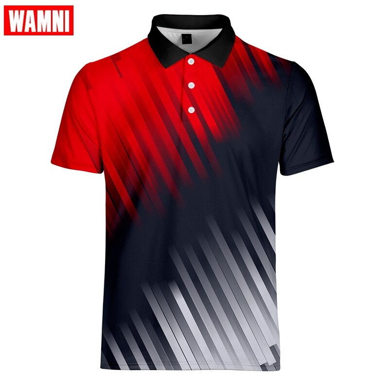 Wamni tênis moda 3d camisa turn-afogue esporte camisa 2019 mais tamanho da marca-camisas roupas outwear t topos dropship