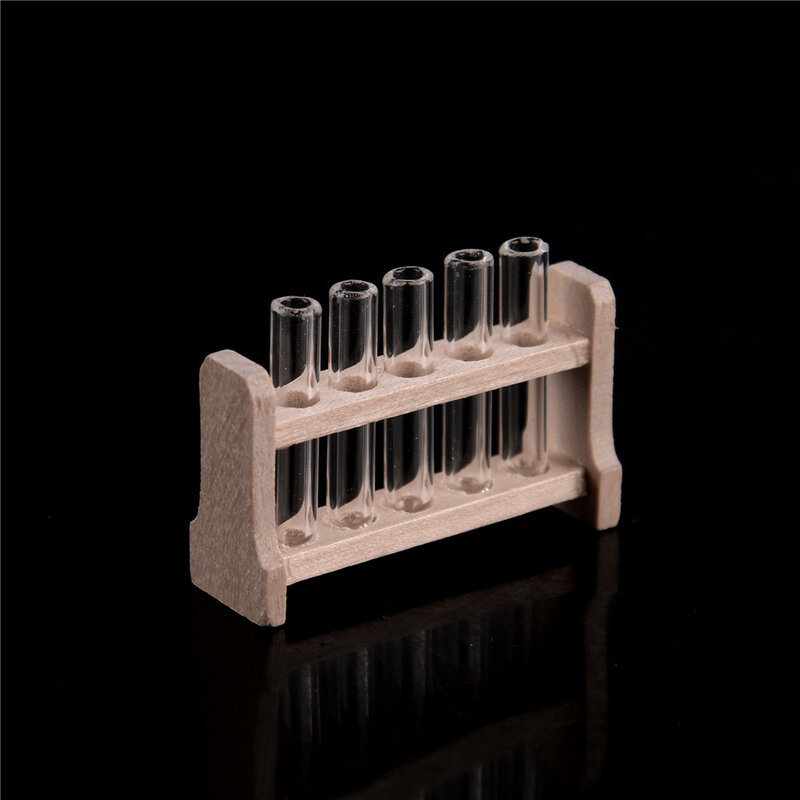 Leuke Poppenhuis Miniatuur Hout Reageerbuisrek Buizen Laboratorium Decoratie
