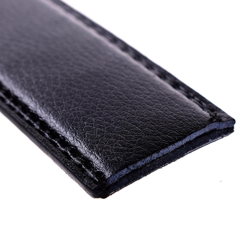 Cinto de couro PU estilo luxuoso masculino, fita automática, cinta de cintura preta sem fivela, alta qualidade, 120x3,5 cm