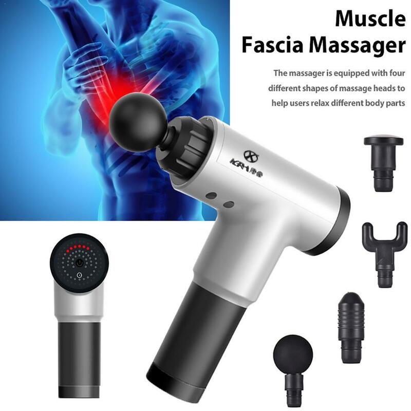 3000r/min Massage Gun Muscle Relaxation Massager Vibration Fascial Gun Fitness Equipment Noise Reduction Design For Male Female