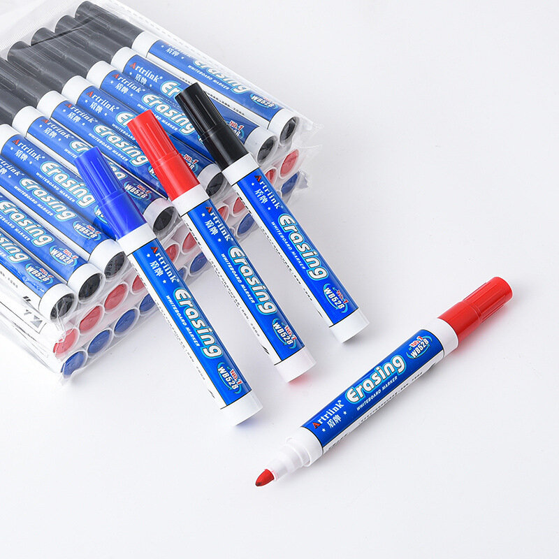 40pcs extra large capacity erasable filled whiteboard pen office meeting water-based marker pen red blue black green optional