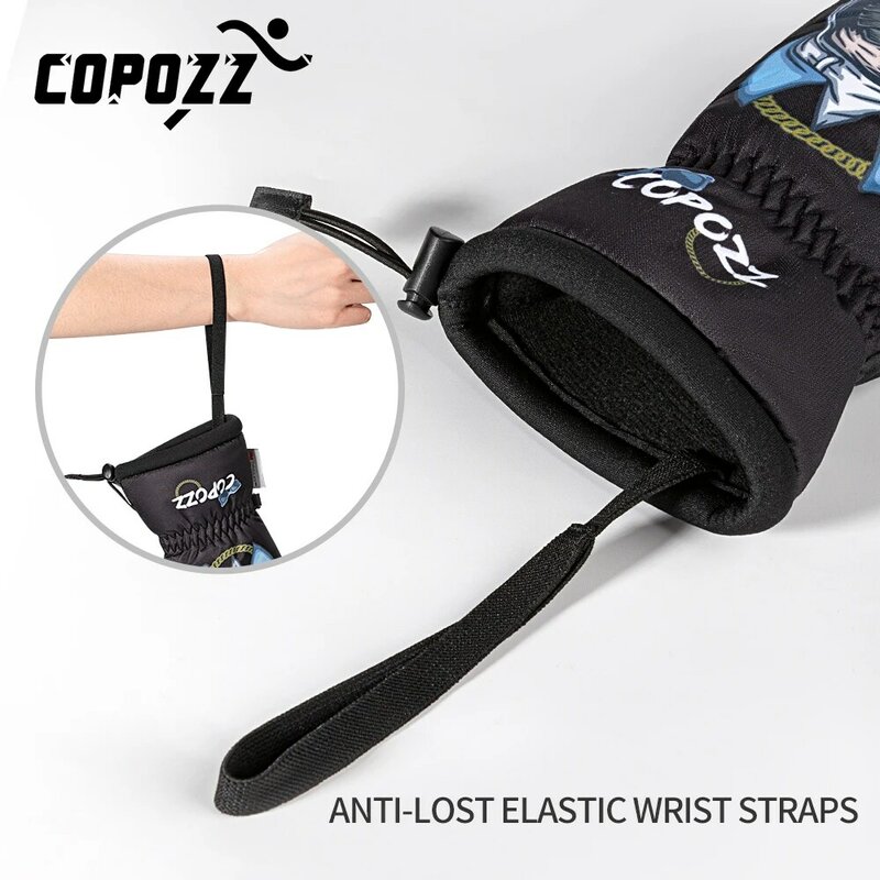 COPOZZ-guantes de esquí para adulto y adolescente, manoplas térmicas cálidas a prueba de viento para nieve, esquí y moto de nieve, 30 ℃