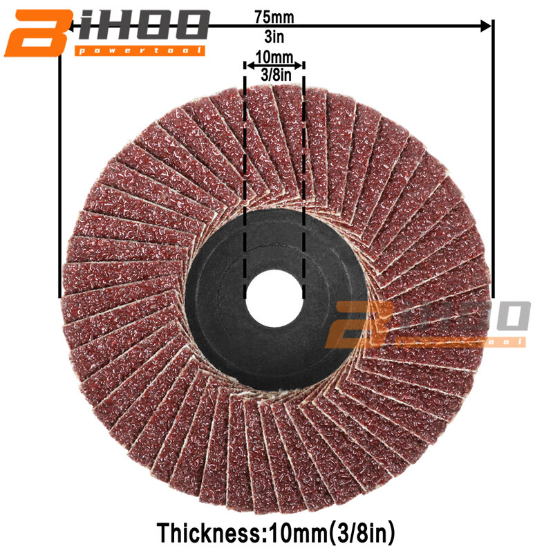 3 polegadas discos de aleta discos de lixamento 80 # azul vermelho rodas de moedura lâminas para moedor de ângulo 2 pces/5 pces/10 pces