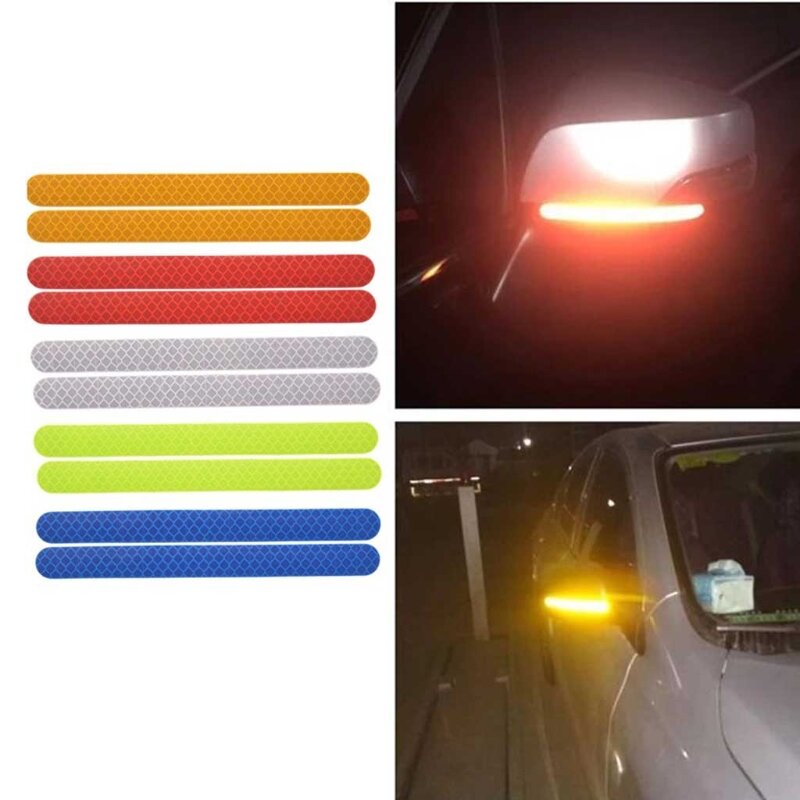 2022 New Reflective Tape Waterproof Self Adhesive Conspicuity Safety Caution Reflector Stickers Outdoor for t.u.k. Cars Bikes