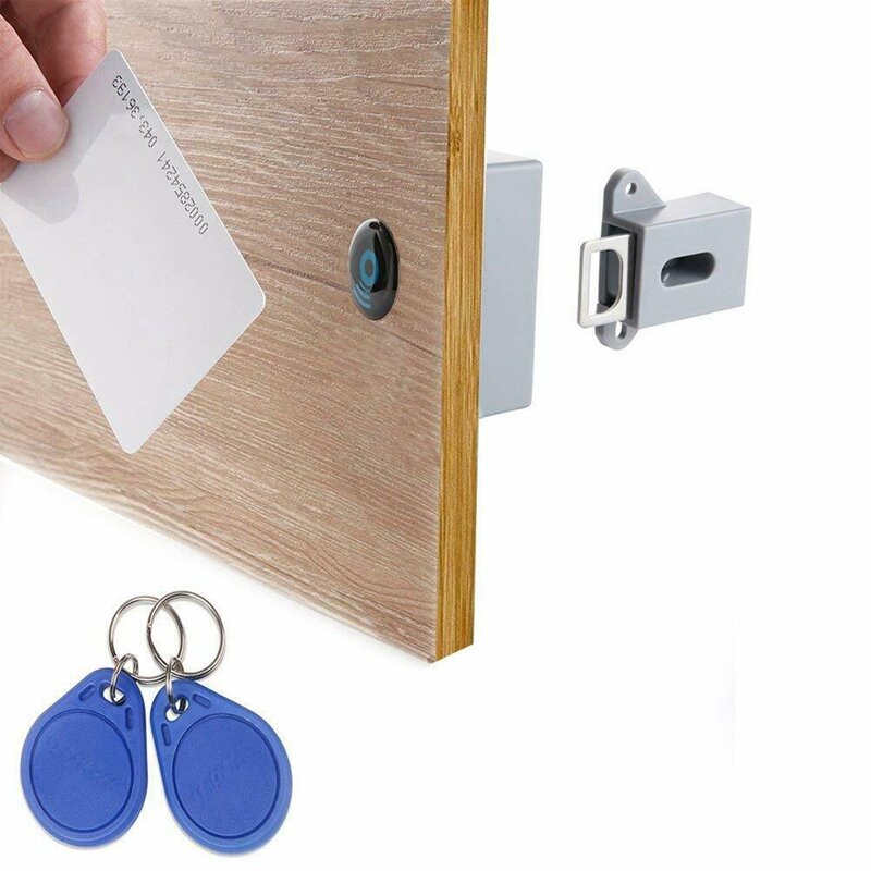 Cyfrowa niewidoczna elektroniczna szafka inteligentny zamek karta elektroniczna czujnik RFID zamek do szuflady indukcyjny zasilany z baterii drewniany zamek szafy