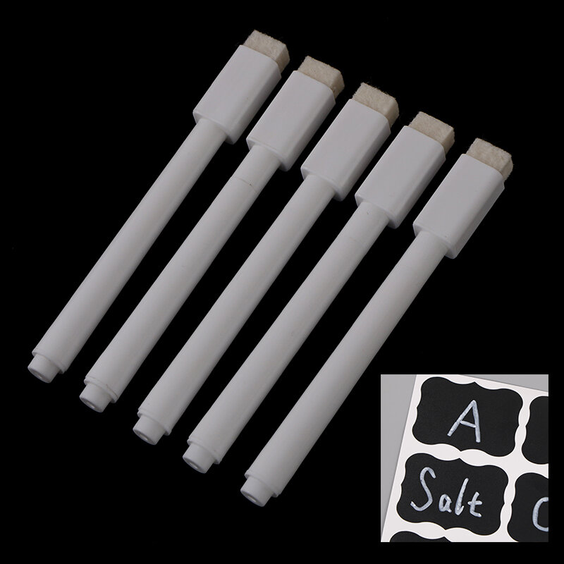 Rotulador de tiza líquida blanca borrable, marcador para ventanas de vidrio, pizarra, 3, 5 piezas