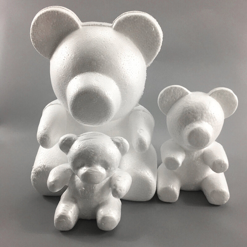 Moule ours en mousse blanche polystyrène, bricolage, cadeaux de fête de la saint-valentin-30