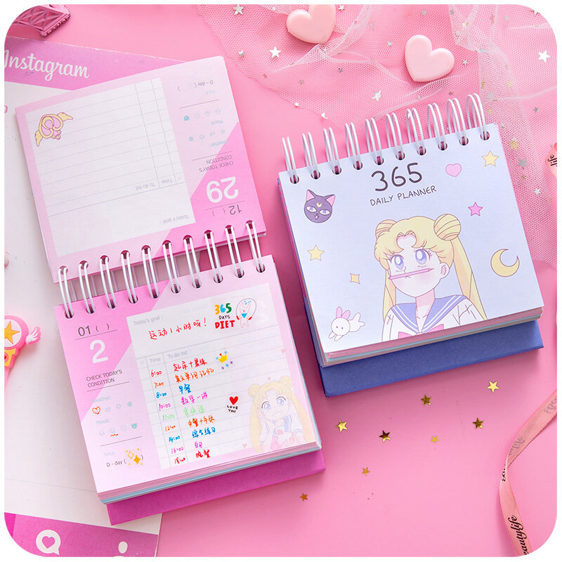 2020 Cute Anime Sailor Moon Daily Table Calendar To Do List 365