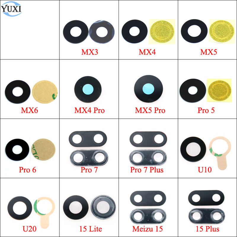 Запасная часть YuXi для объектива камеры Meizu MX3, MX4, MX5, MX6 Pro, 5, 6, 7 Plus, U10, U20, M15, 15 Lite
