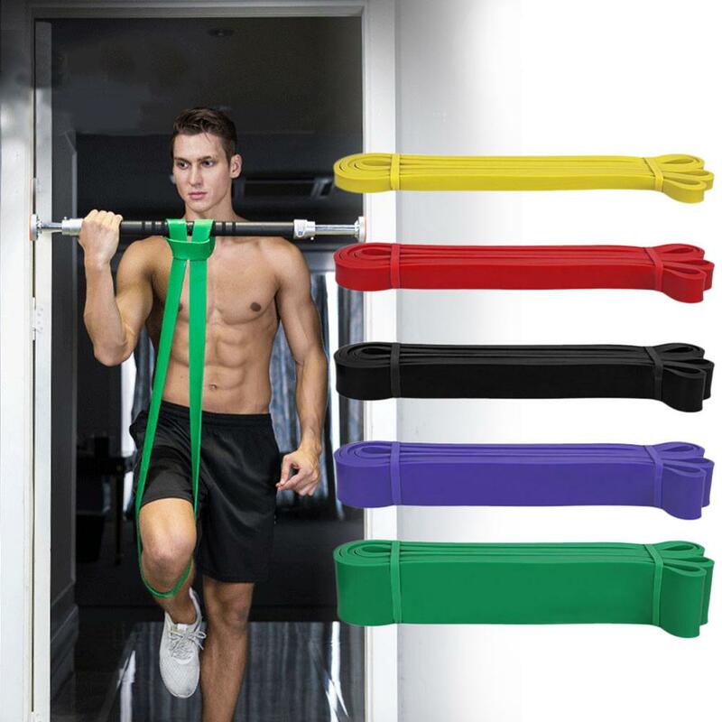 208Cm LaTeX Pull Strap Fitness Assist  Rubber Bands Heavy Duty Resistance Yoga Elastic Loop Expander