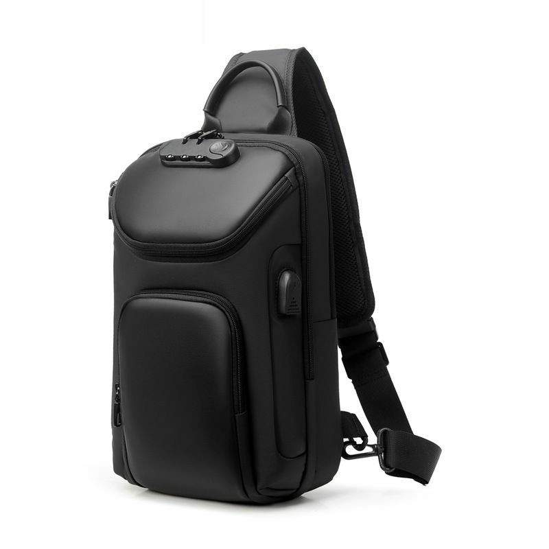 الرجال مقاوم للماء USB أكسفورد حقيبة كروسبودي مكافحة سرقة الكتف الرافعة حقيبة متعددة الوظائف قصيرة السفر رسول الصدر حزمة للذكور