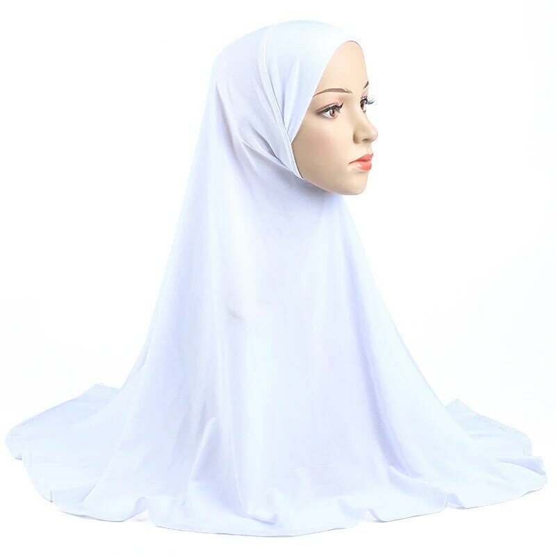 イスラム教徒ヒジャーブワンピースアミラスカーフ無地スカーフイスラム女性 Hijabs ラップ中東フルカバー祈り Niquabs Khimar ショール