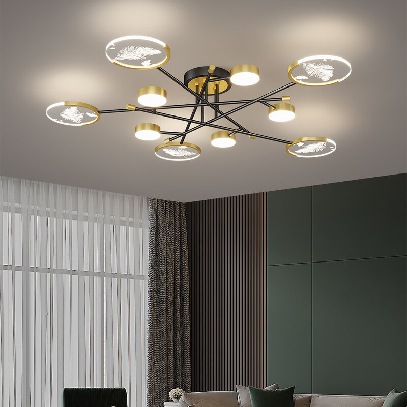 Nordic LED Ceiling Chandelier For Kitchen Gallery Bedroom Dining Room Foyer Restaurant Coffee Hall Office Villa Indoor Home Lamp