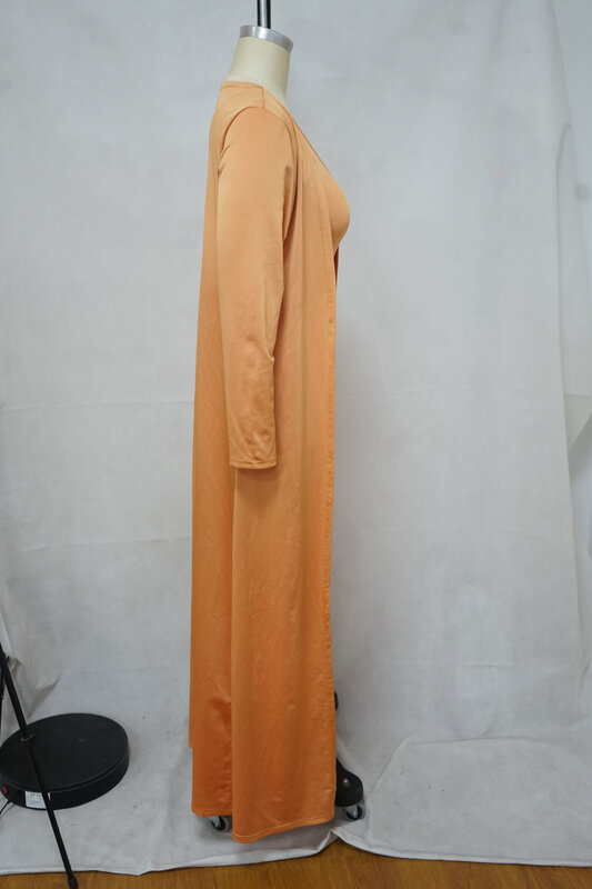 Traje de dos piezas para mujer, mono tejido de manga larga, traje de pantalón de otoño, color sólido