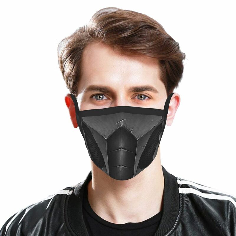 Mascarilla facial no desechable MK, máscara de protección antihumo para juego de escorpión Mortal Kombat 11, respirador