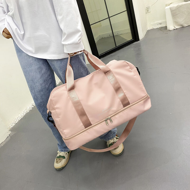 Wodoodporne etykiety na walizki torby na siłownię na świeżym powietrzu torba na Fitness duża torba podróżna dla kobiet mężczyzn podróży Duffle Sac De Sport torebki worek nowy