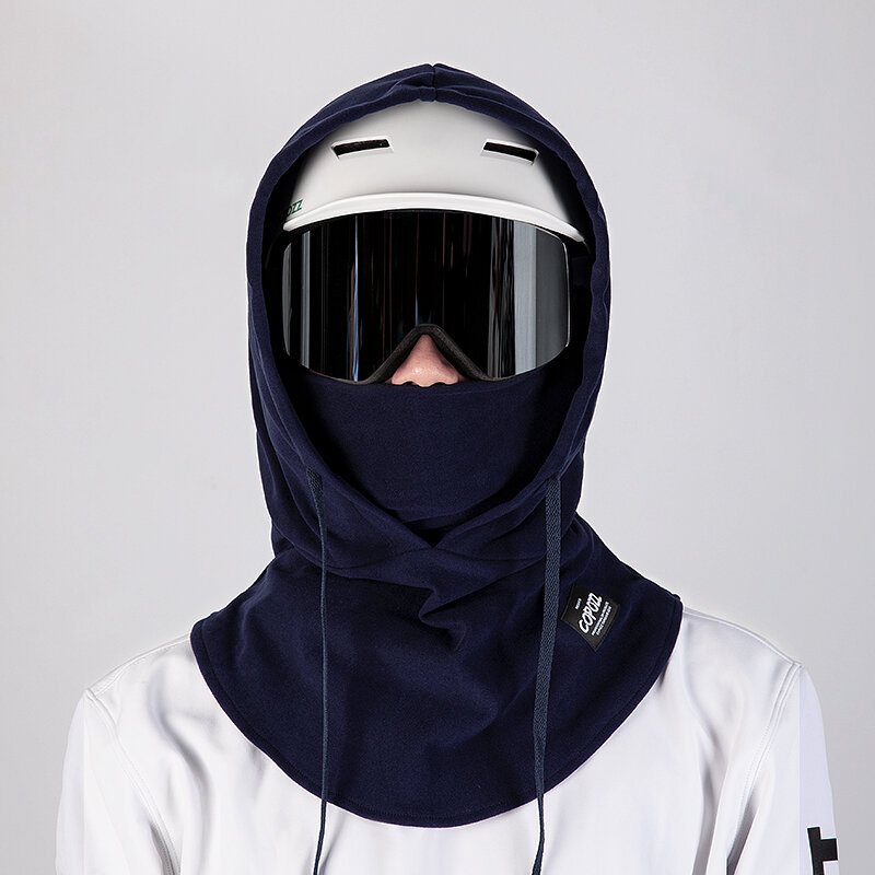 COPOZZ Winter Thermal Fleece maska narciarska pełna twarz nakrycia głowy Snowboard z kapturem szaliki Outdoor kolarstwo sportowe nakrycia głowy kominiarka