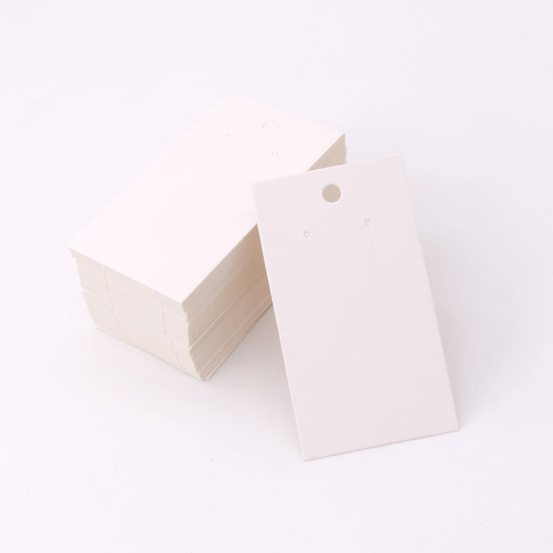 イヤリング用展示カードホルダー,5x9cm,50個,空のクラフト紙ラベル,ジュエリーパッケージ用ロングドロップカード
