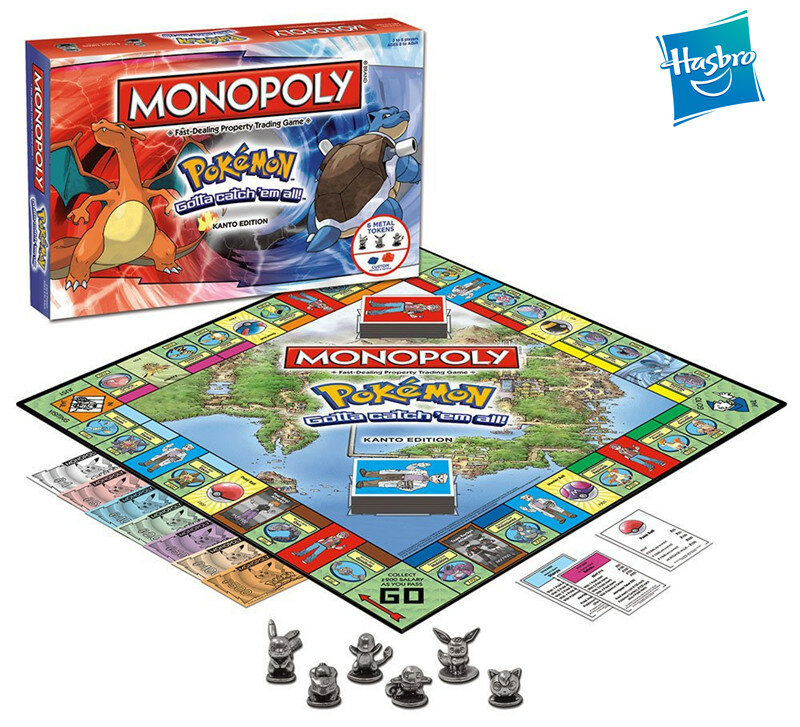 Hasbro Monopoly Pokemon Monopoly edición coleccionista juegos de mesa adultos interactivos juegos familiares juguetes educativos