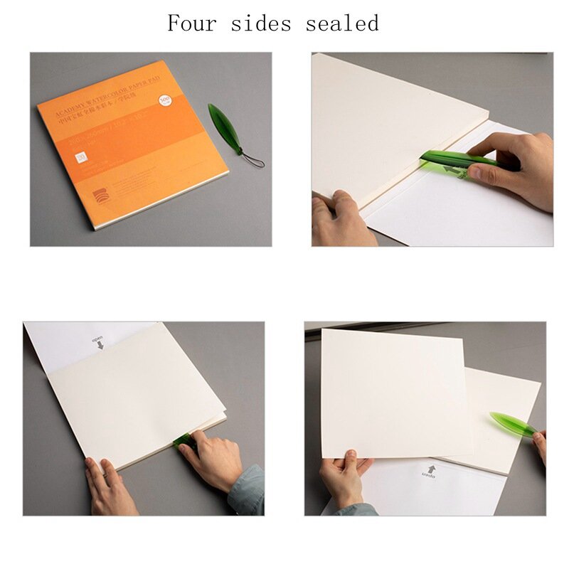 ผ้าฝ้าย100% Professional Baohong กระดาษลงสีน้ำ20แผ่น300G กระดาษสี Art Book Pad สำหรับศิลปินนักเรียนอุปกรณ์