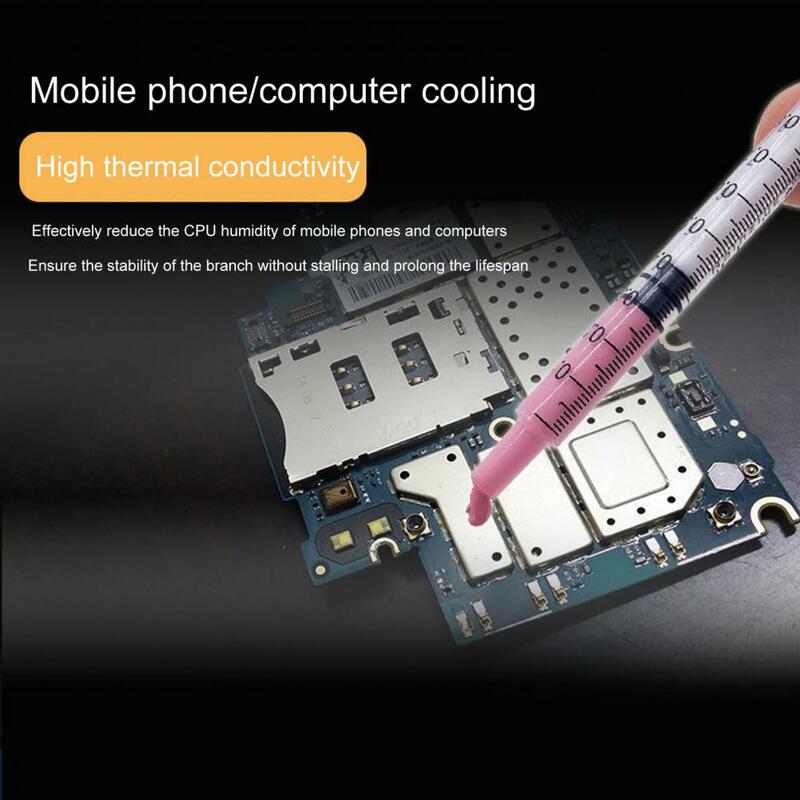 Pasta térmica HY530PI para CPU, compuesto de enfriamiento rápido, color rosa, 2,5 w/m-k, 0,5g, 5 unidades