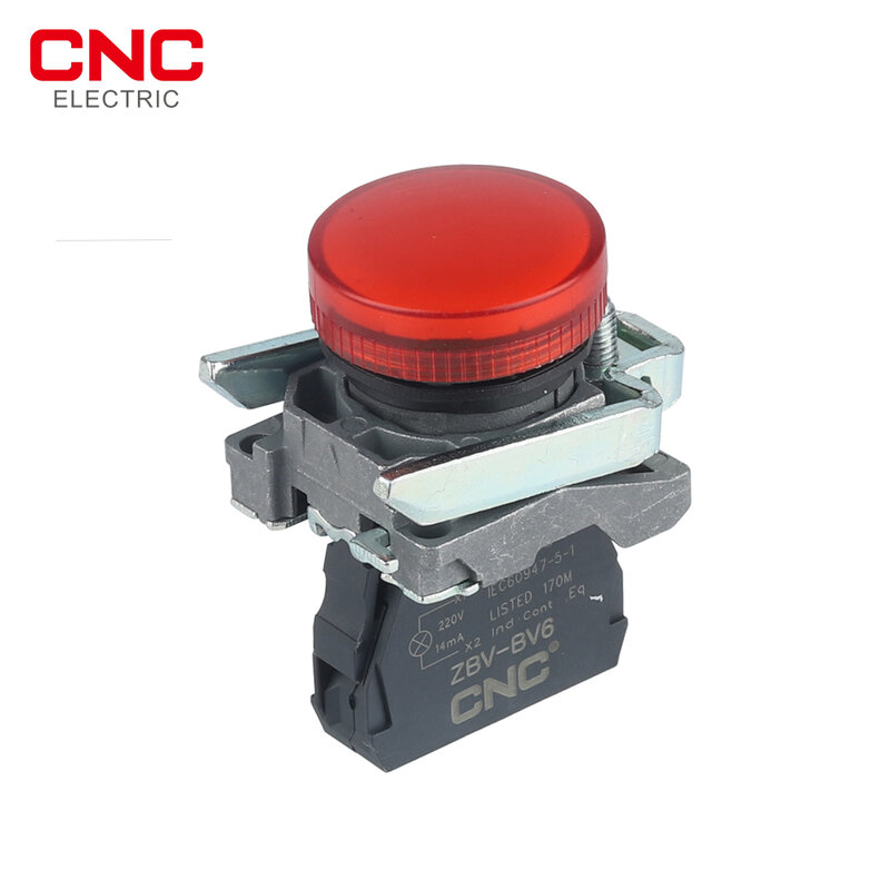 CNC 패널 마운트 소형 LED 전원 전자 표시기, 파일럿 신호등 램프, 5 색 220V, LAY4-BV6 22mm, 1 개