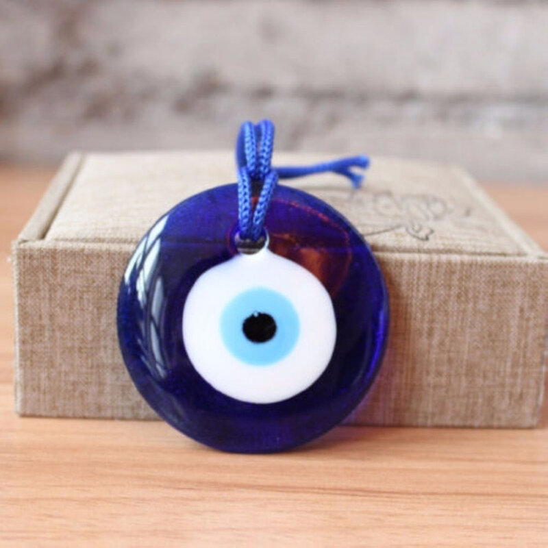 Mode Glück Türkische Griechischen Böse Blue Eye Charm Anhänger Geschenk Blau Lampe arbeit Glas Auto Hause Amulett Kabbalah Mehrere größen