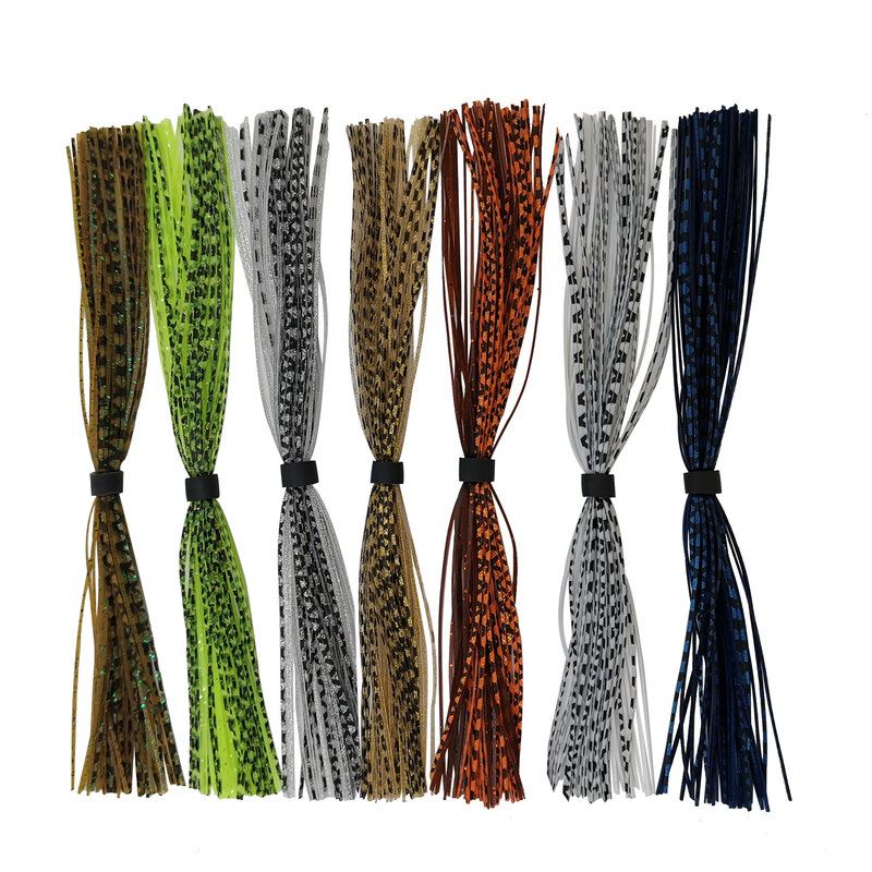 5pcs/lot 44 strands/bundle silicon skirts fishing lure Fishing Accessories  silk Rubber skirt tying material Buzzbaits Spinner
