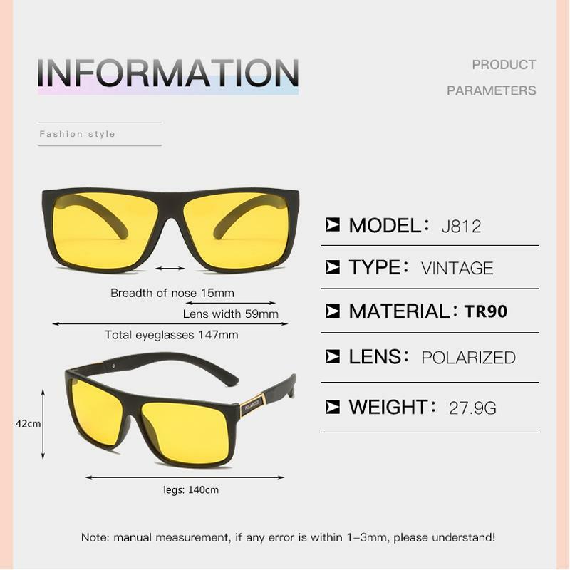 Gafas de visión nocturna de LongKeeper gafas de sol de visión nocturna antideslumbrantes con gafas de conducción luminosas gafas de sol UV400