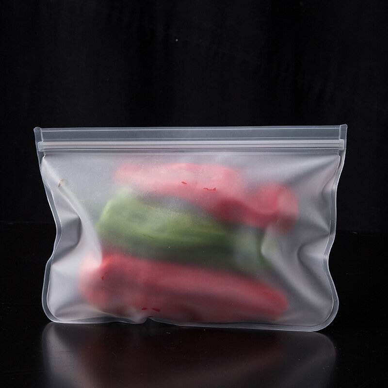 Saco de armazenamento de alimentos de silicone reutilizável stand up zip shut bag recipientes à prova de vazamento saco de armazenamento de alimentos frescos saco ziplock envoltório fresco